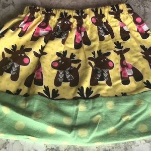 Reindeer Rudolph polkadot skirt 4 5 Christmas new